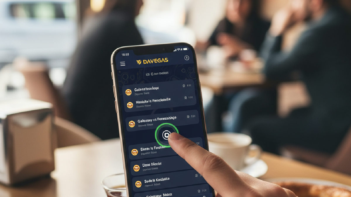 Davegas mobil uygulamasının hızlı ve pratik arayüzü ile bahis oyunları.